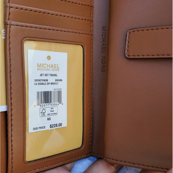Michael Kors Wallet Brown MK Signature MK Logo With Gift Box - Picture 4 of 4
